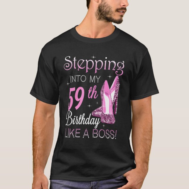 Camiseta Pasar a mi cumpleaños 59 como un jefe feliz (Anverso)