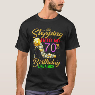 Camiseta Pasar A Mi Cumpleaños 70 Como Un Boss Diamond