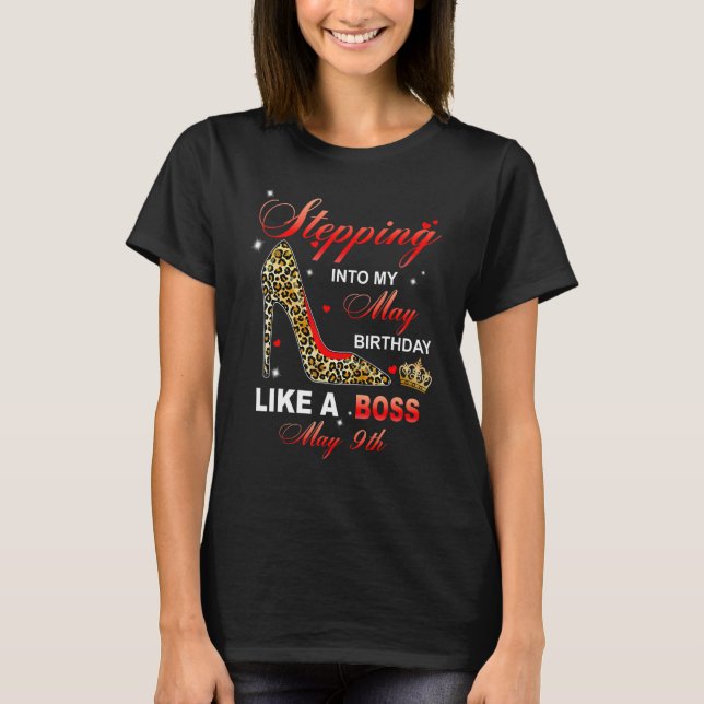 Camiseta Pasar a mi cumpleaños 9 de mayo como jefe (Anverso)