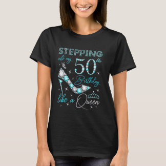 Camiseta Pasar a mi cumpleaños número 50 como una reina 50