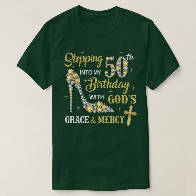 Camiseta Pasar a mi cumpleaños número 50 con Gracia y (Diseño del anverso)
