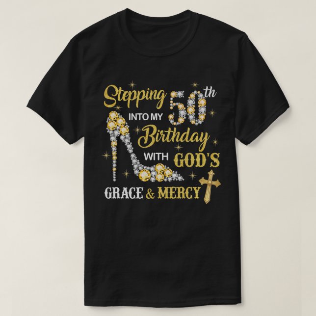 Camiseta Pasar a mi cumpleaños número 50 con Gracia y (Diseño del anverso)