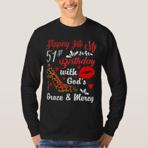 Camiseta Pasar a mi cumpleaños número 51 con la gracia de D