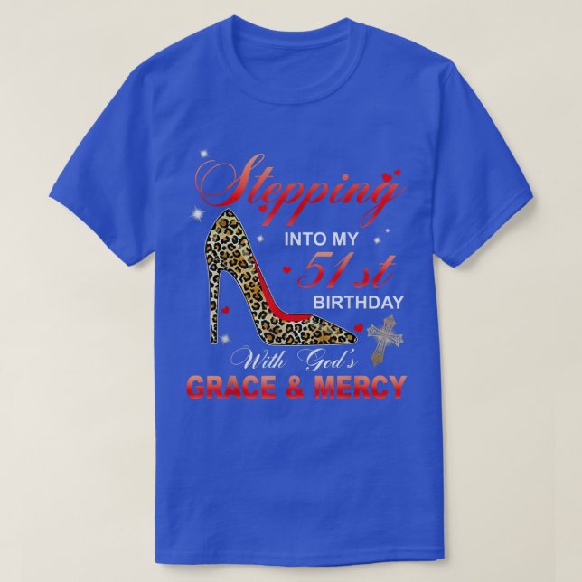 Camiseta Pasar a mi cumpleaños número 51 con la gracia y la (Diseño del anverso)