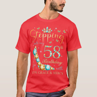 Camiseta Pasar a mi cumpleaños número 58 con Gracia de los