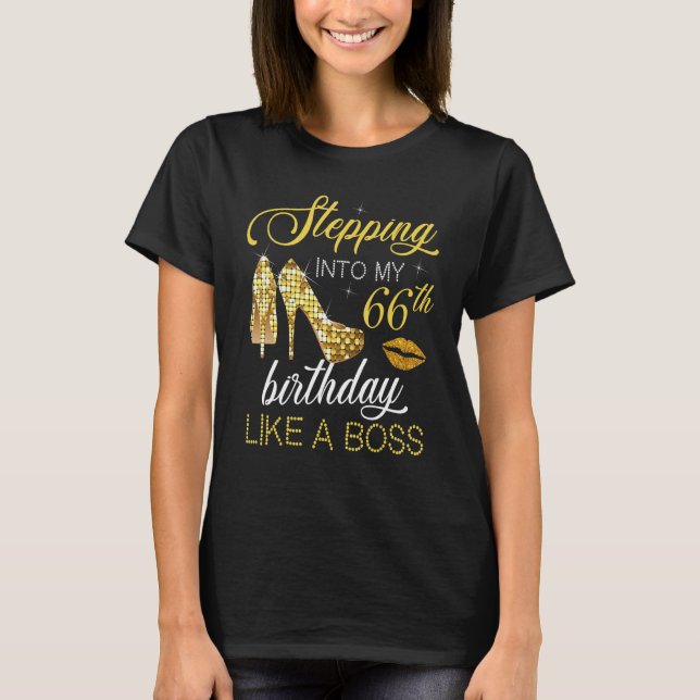 Camiseta Pasar a mi cumpleaños número 66 como un jefe feliz (Anverso)