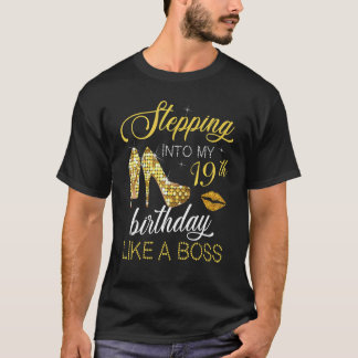 Camiseta Pasar a mi decimonoveno cumpleaños como un jefe fe