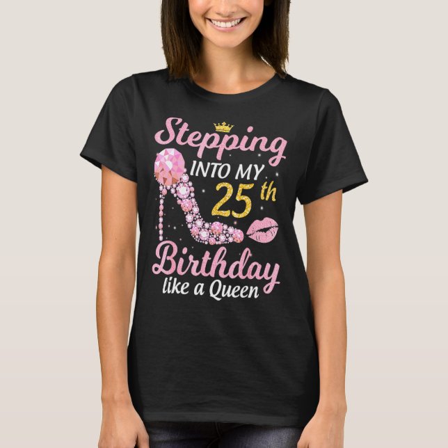Camiseta Pasar a mi vigésimo quinto cumpleaños como un jefe (Anverso)