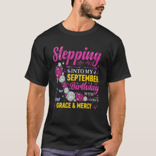 Camiseta Pasar Al Cumpleaños De Septiembre Con Gods Grace A
