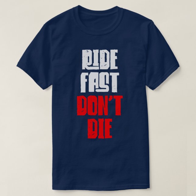 Camiseta Pasar rápido no morir (Diseño del anverso)