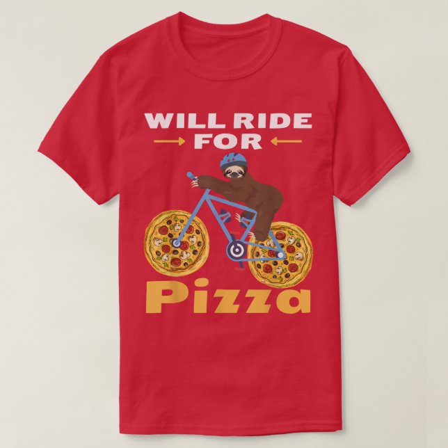Camiseta Pasaré Por La Pizza Graciosa Para Las Lloverías Y  (Diseño del anverso)