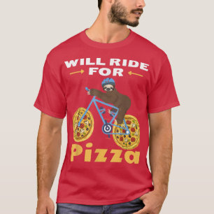 Camiseta Pasaré Por La Pizza Graciosa Para Las Lloverías Y 