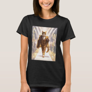 Camiseta Pasarela de gatos - ilustración de gato trendy - g