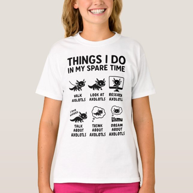 Camiseta Pasatiempos con Ajolotes (Anverso)