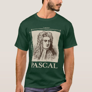 Camiseta Pascal = 1 neutonio por chiste de la matemáticas
