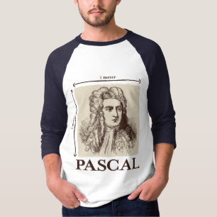 Camiseta Pascal = 1 neutonio por chiste de la matemáticas
