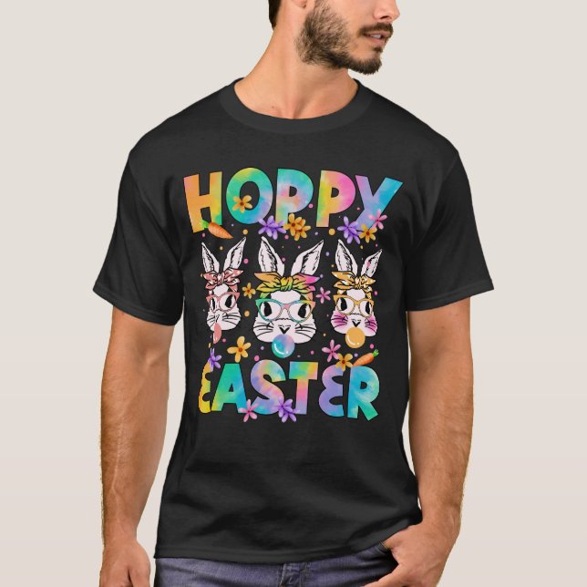 Camiseta Pascua alegre, retro, vintage (Anverso)