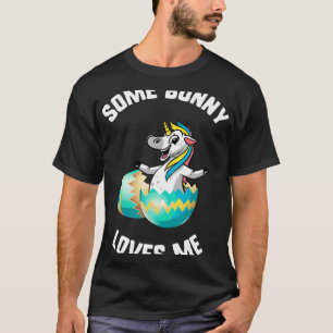 Camiseta Pascua Algunos conejitos me aman unicornio oidos d