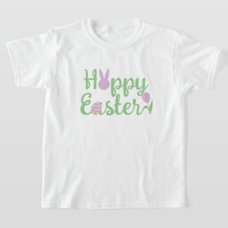 Camiseta Pascua "amamantada" con conejo, huevo y tulipán