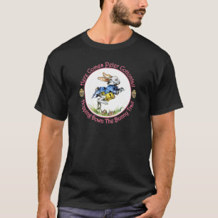 Camiseta Pascua - aquí viene el conejo de rabo blanco de