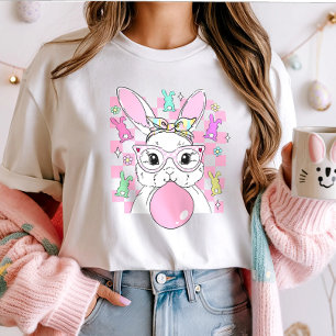 Camiseta Pascua Bubblegum Bunny de moda; Pastel lindo