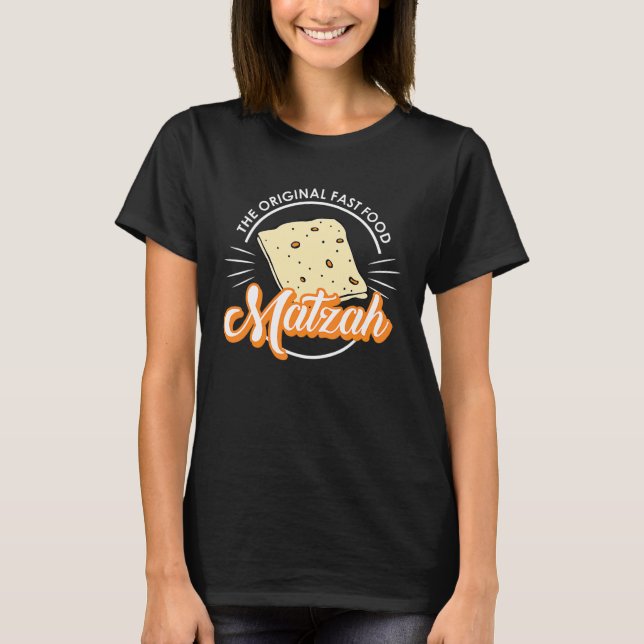 Camiseta Pascua comida rápida original Matzah Seder Jewish  (Anverso)