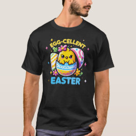 Camiseta Pascua con huevos celosos - Pollo Kawaii en huevo