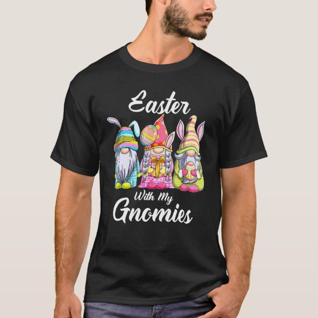 Camiseta Pascua Con Mis Gnomies Bonitos Gnomes De Pascua (Anverso)