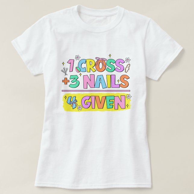 Camiseta Pascua Cristiana Femenina (Diseño del anverso)