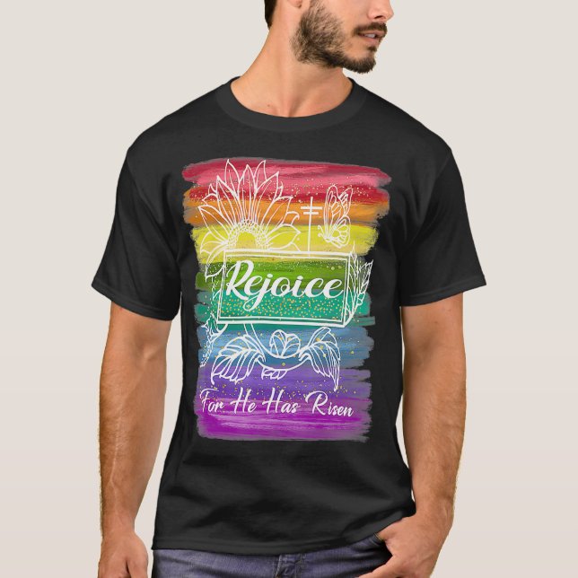 Camiseta Pascua Cristiana Jesús Se Alegra De Que Se Haya Le (Anverso)