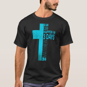 Camiseta Pascua Cristiana: Mucho Puede Pasar En 3 Días Azul