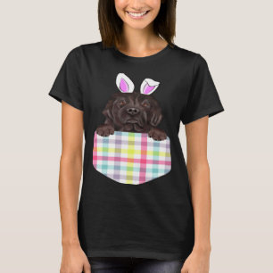 Camiseta Pascua Cuadro Terranova Conejo Perro