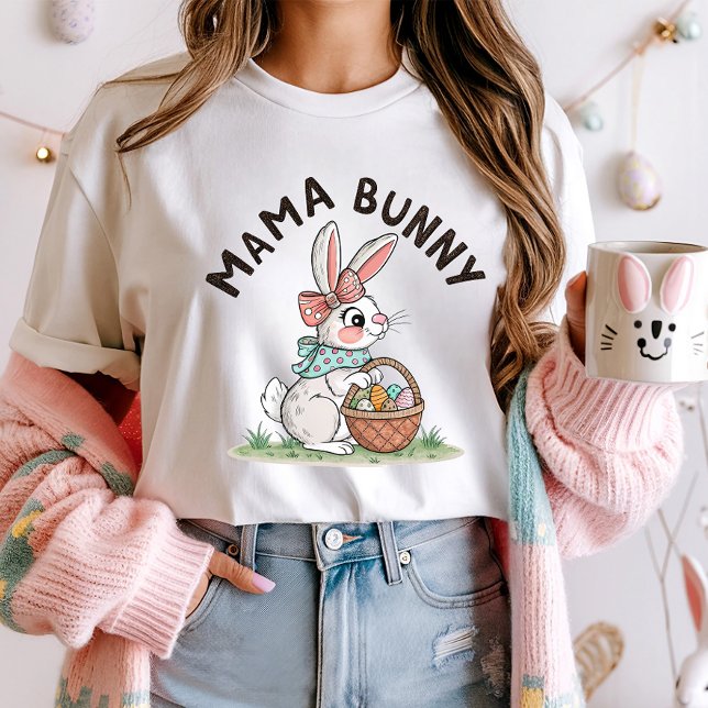 Camiseta Pascua de conejo de mamá, Pascua familiar (Subido por el creador)