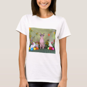 Camiseta Pascua de gatos Sphynx