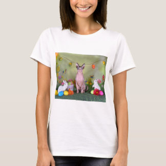 Camiseta Pascua de gatos Sphynx