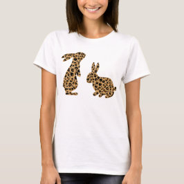 Camiseta Pascua de leopardo de conejo