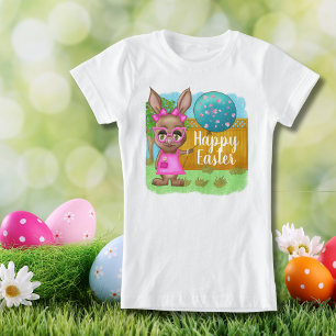 Camiseta Pascua de los divertidos glóbulos rosados de la di
