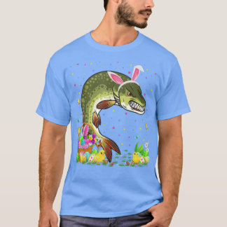Camiseta Pascua de Pascua Pescado Bunny Egg Hung Pike Easte