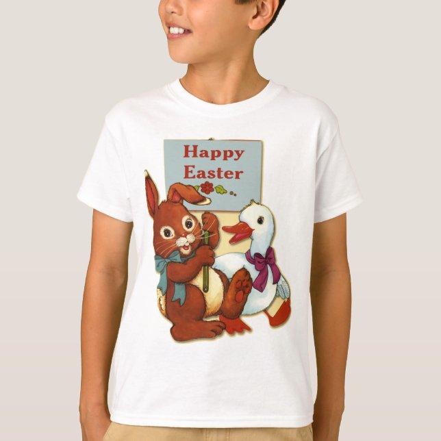 Camiseta Pascua de pato y conejo (Anverso)