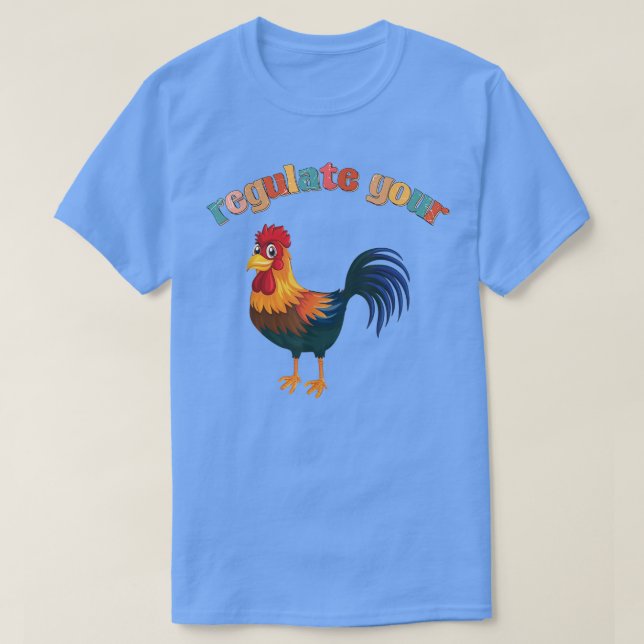Camiseta Pascua de pollo Regular tu retro Funny de gallo (Diseño del anverso)