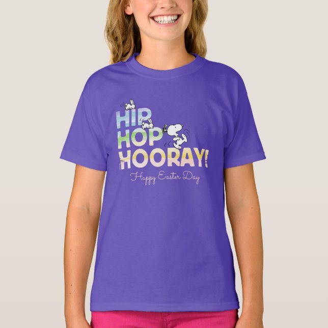 Camiseta Pascua de Snoopy Hip Hop Hooray (Anverso)