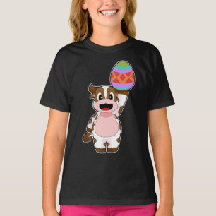 Camiseta Pascua de vaca huevo de Pascua
