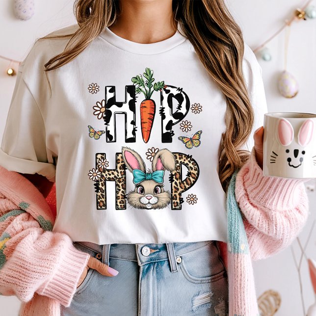Camiseta Pascua del Conejo Hip Hop Leopard (Subido por el creador)