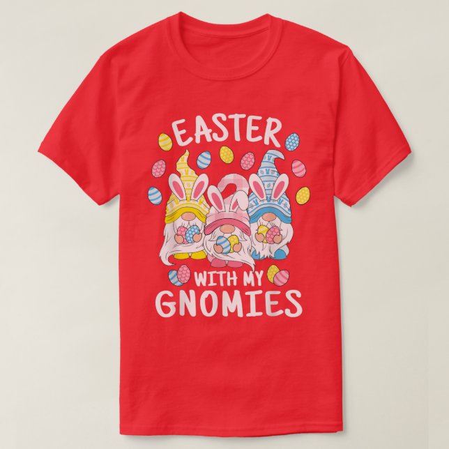 Camiseta Pascua divertida con mis nómadas Feliz Gnome Bu de (Diseño del anverso)