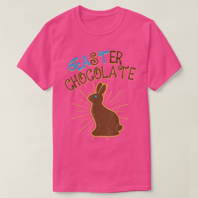 Camiseta Pascua divertida de chocolate de Pascua  (Diseño del anverso)