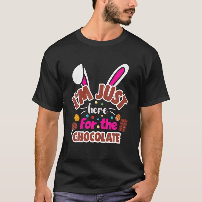 Camiseta Pascua divertida, estoy aquí para el conejito de c (Anverso)