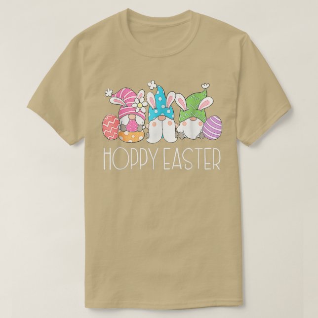 Camiseta Pascua divertida Gnome Bunny Spring Eggs Pascua  (Diseño del anverso)