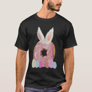 Camiseta Pascua Donut Bunny Ears Huevos dulce postre pastel