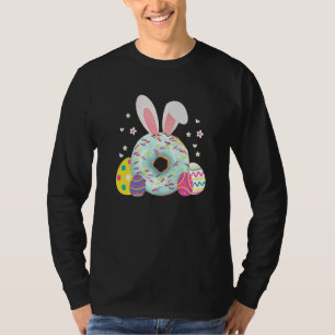 Camiseta Pascua Donut Bunny Ears Huevos dulce postre pastel