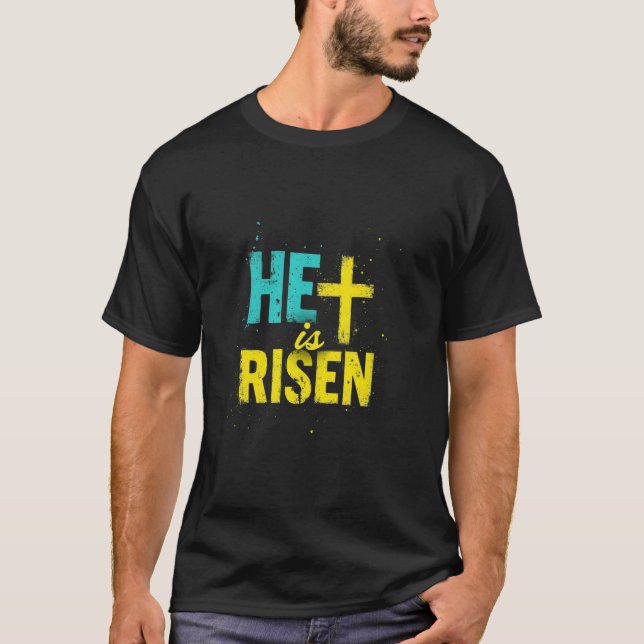 Camiseta Pascua Él ha Resucitado  1 (Anverso)